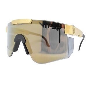 Pit Viper Goldish/Brown & Black Kids/Boys Size Sunglasses - FAIR CONDITION